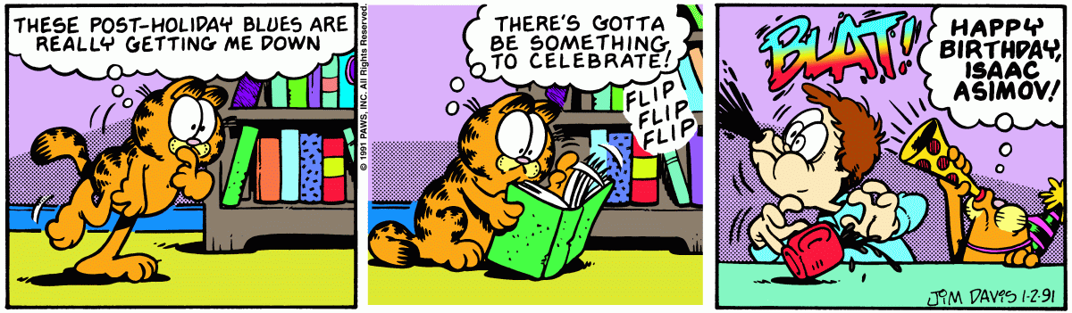 Garfield comic strip for Wednesday, January 2, 1991