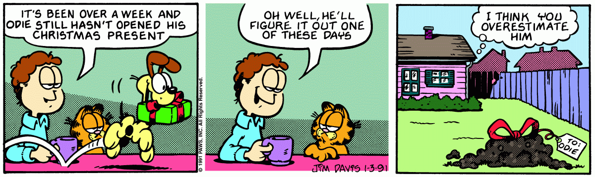 Garfield, January 3, 1991