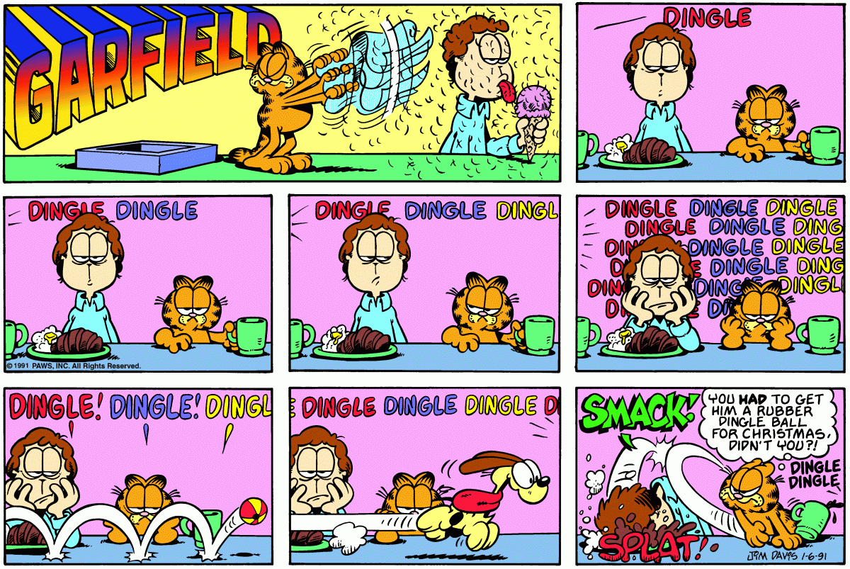 Garfield, January 6, 1991