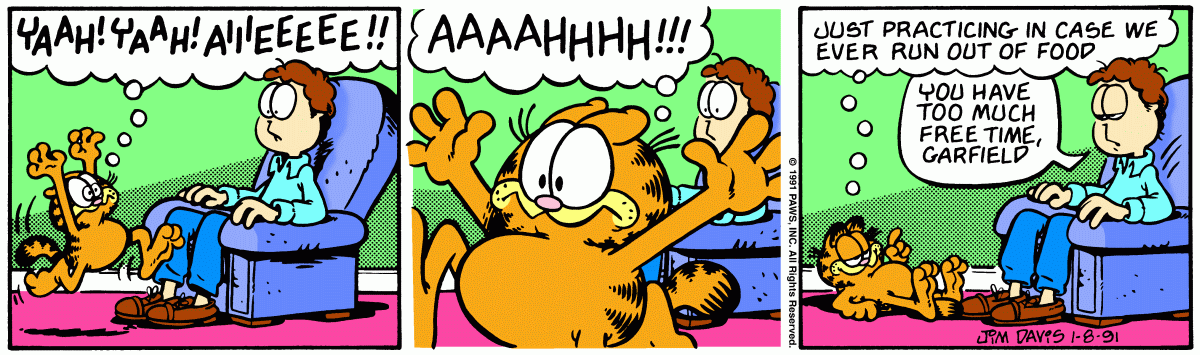Garfield, January 8, 1991