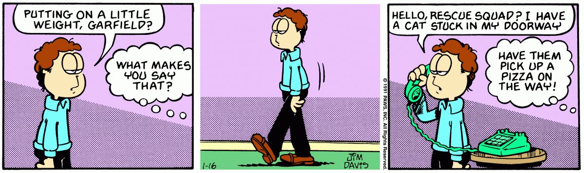 Garfield, January 16, 1991