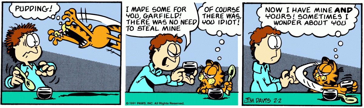 Garfield, February 2, 1991