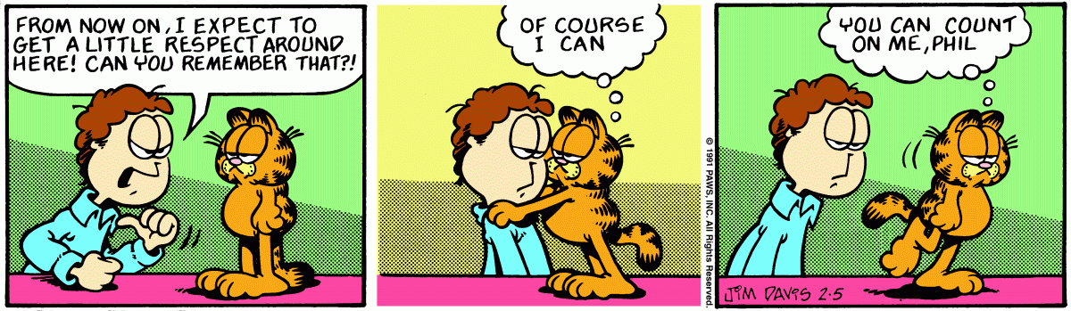 Garfield, February 5, 1991