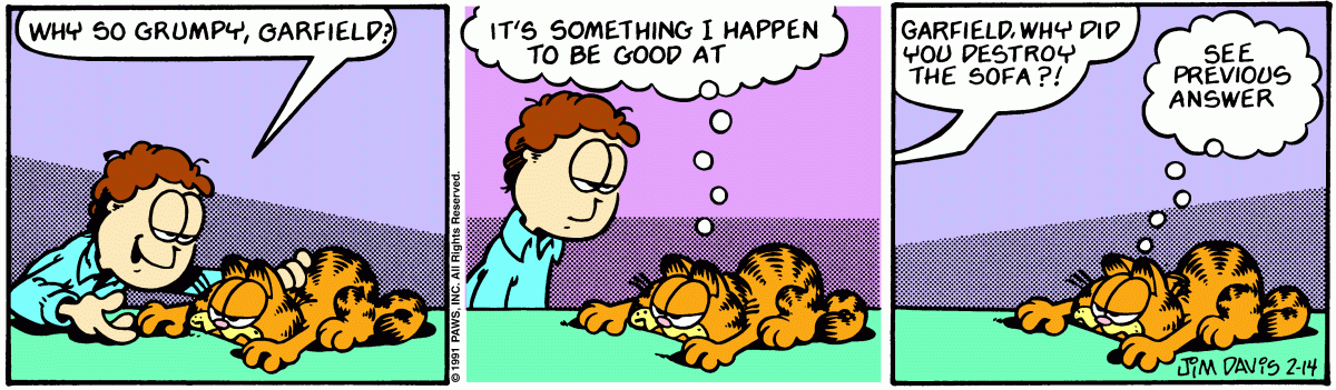 Garfield, February 14, 1991