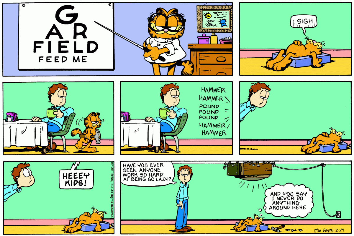 Garfield, February 24, 1991