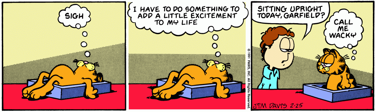 Garfield, February 25, 1991