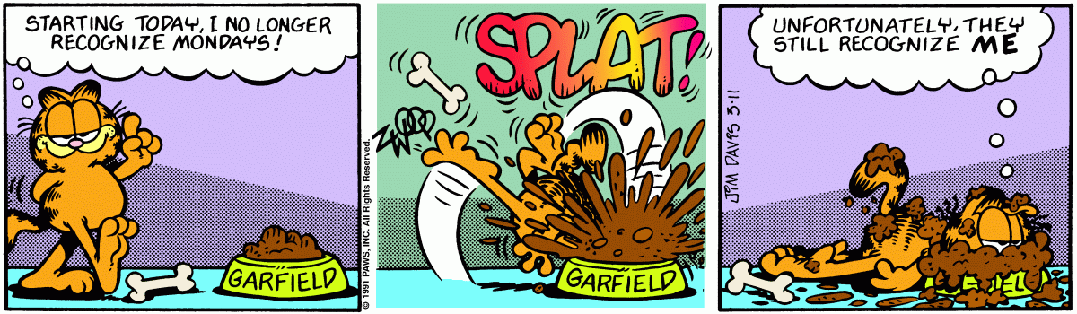 Garfield comic strip for Monday, March 11, 1991