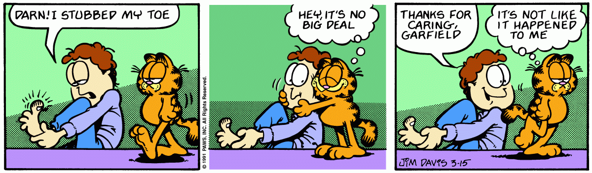 Garfield comic strip for Friday, March 15, 1991