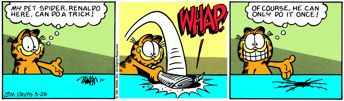 Garfield comic strip for Tuesday, March 26, 1991