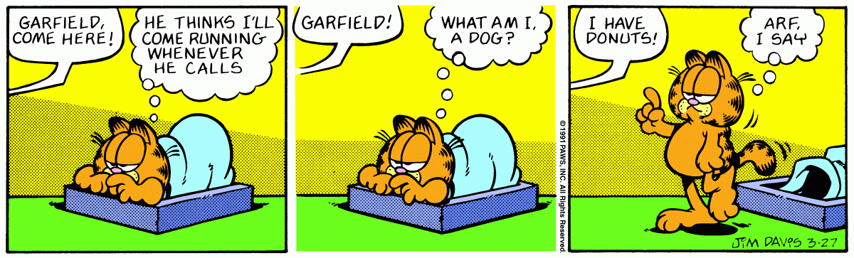 Garfield, March 27, 1991