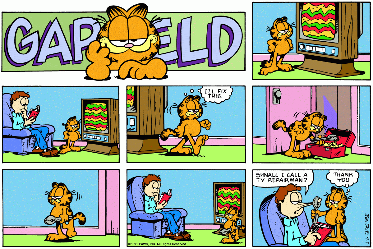 Garfield, April 7, 1991
