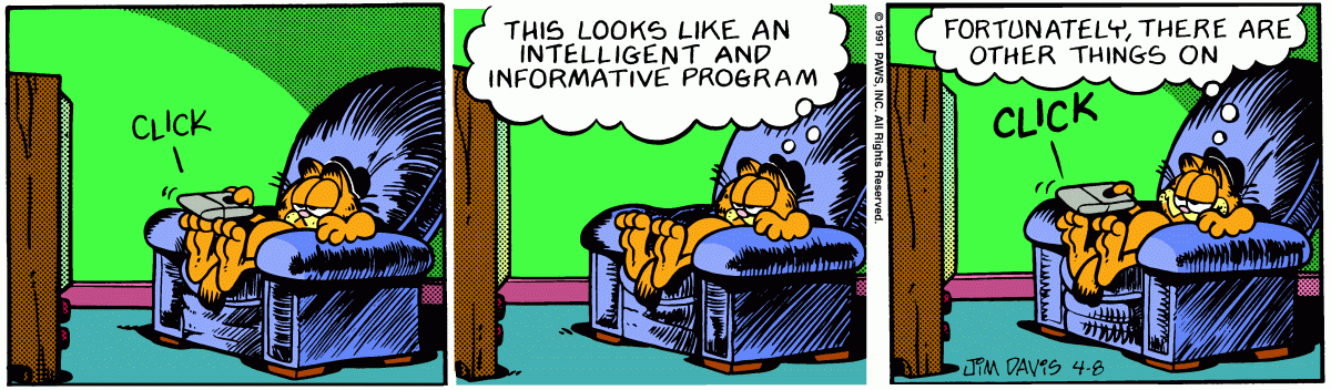Garfield, April 8, 1991