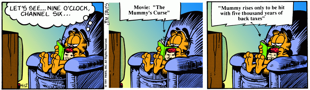 Garfield comic strip for Friday, April 12, 1991