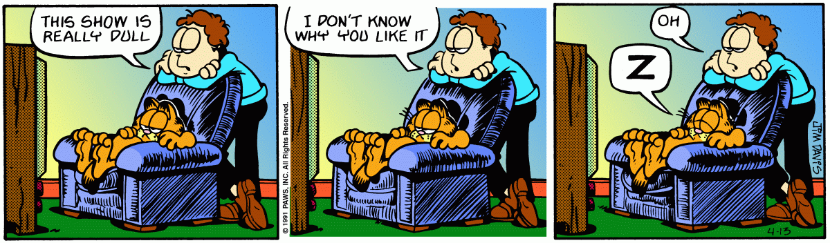 Garfield comic strip for Saturday, April 13, 1991