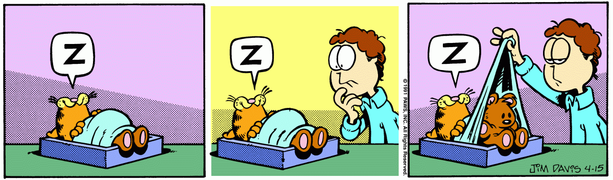 Garfield comic strip for Monday, April 15, 1991