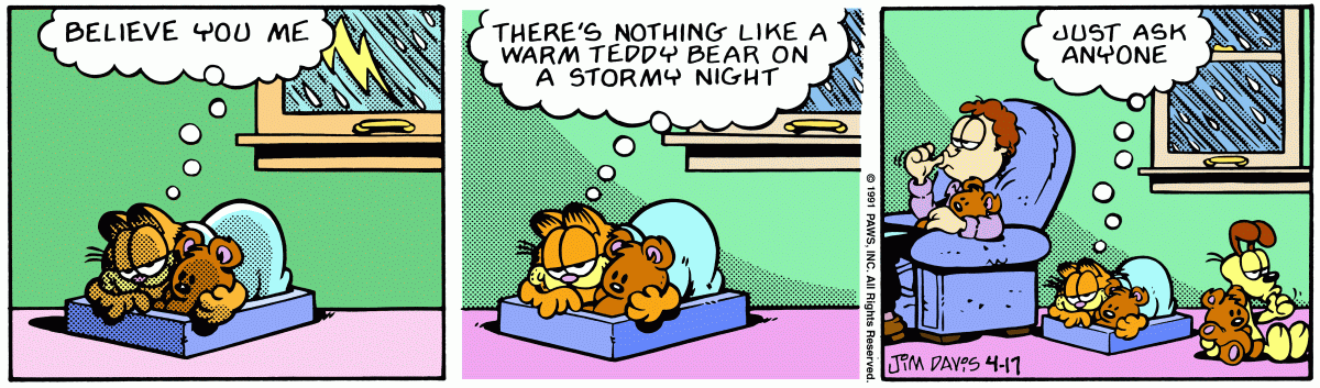 Garfield comic strip for Wednesday, April 17, 1991