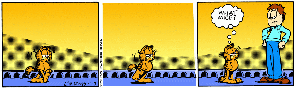 Garfield comic strip for Friday, April 19, 1991