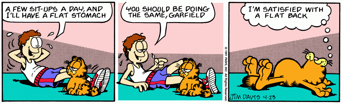 Garfield comic strip for Tuesday, April 23, 1991