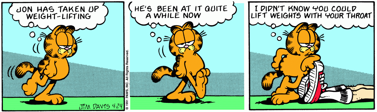 Garfield comic strip for Wednesday, April 24, 1991