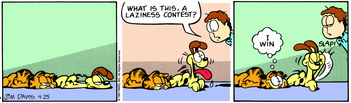 Garfield comic strip for Thursday, April 25, 1991