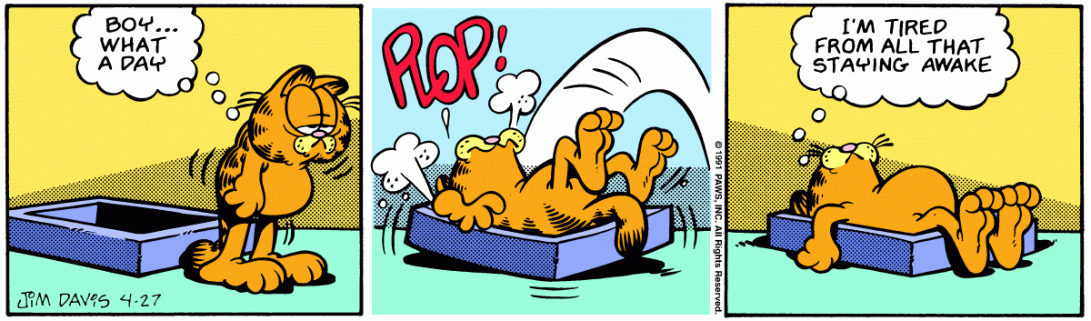 Garfield comic strip for Saturday, April 27, 1991