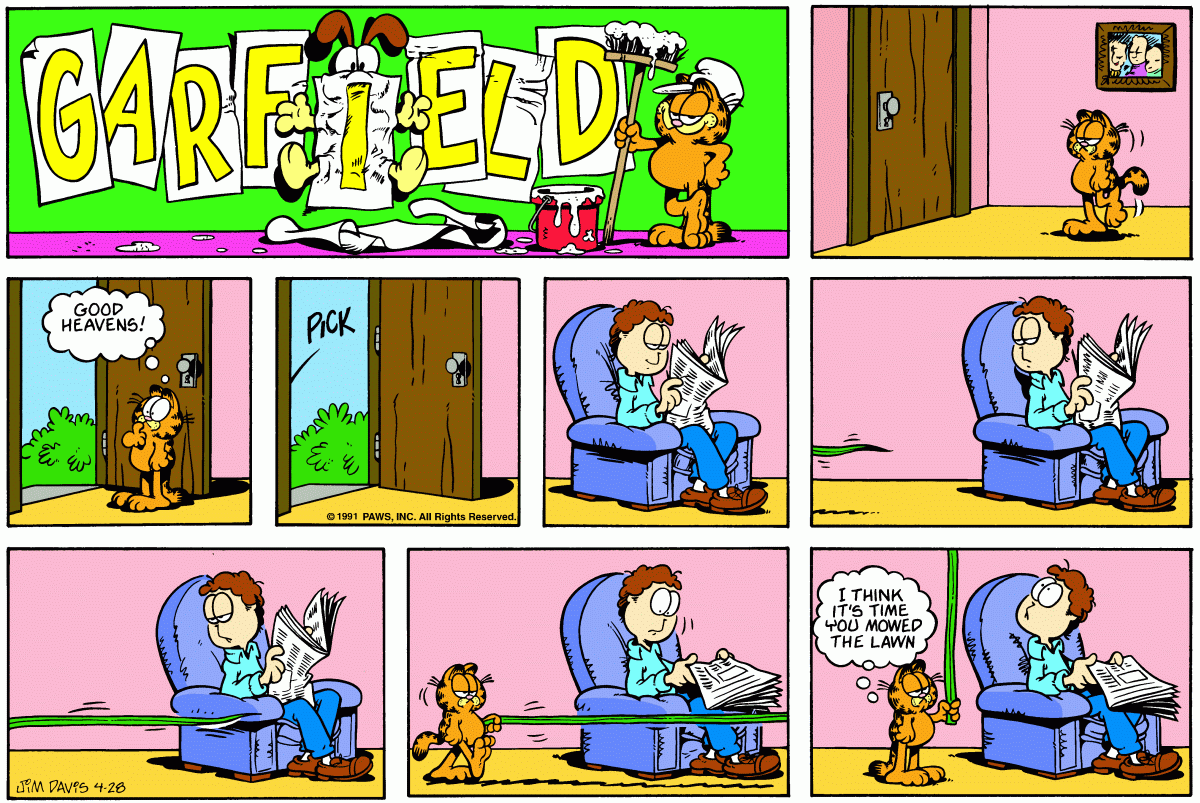 Garfield, April 28, 1991