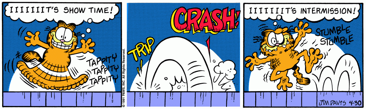 Garfield comic strip for Tuesday, April 30, 1991