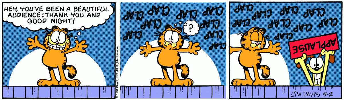 Garfield comic strip for Thursday, May 2, 1991