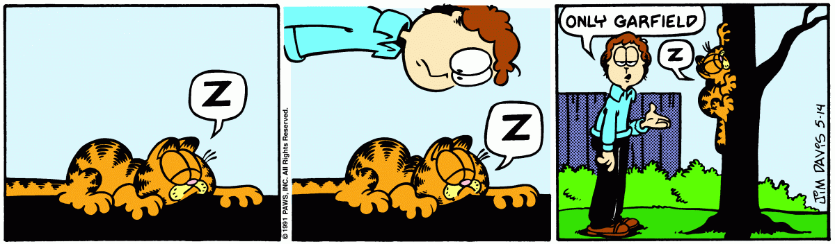 Garfield comic strip for Tuesday, May 14, 1991
