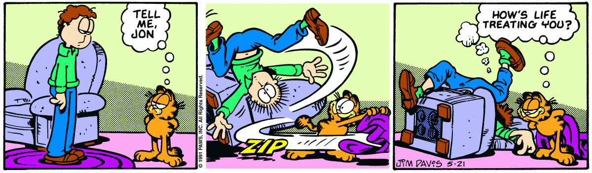 Garfield comic strip for Tuesday, May 21, 1991