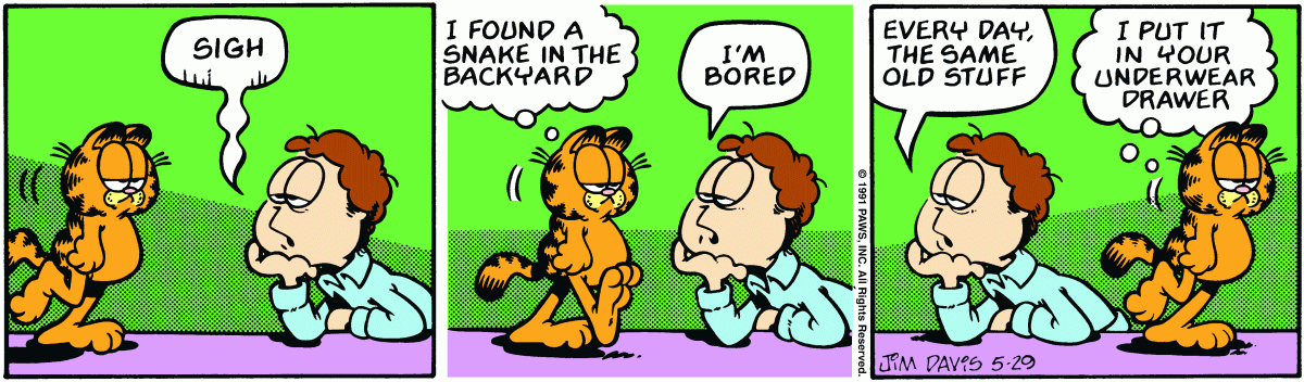 Garfield, May 29, 1991