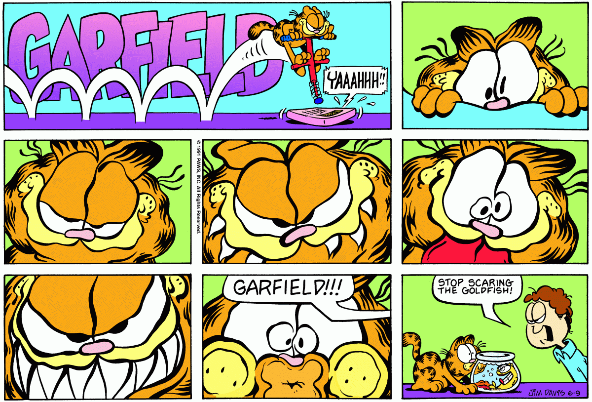 Garfield comic strip for Sunday, June 9, 1991