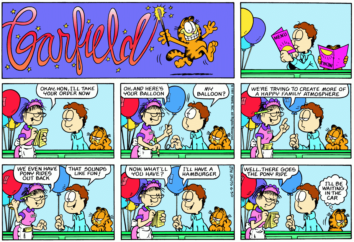 Garfield, June 30, 1991