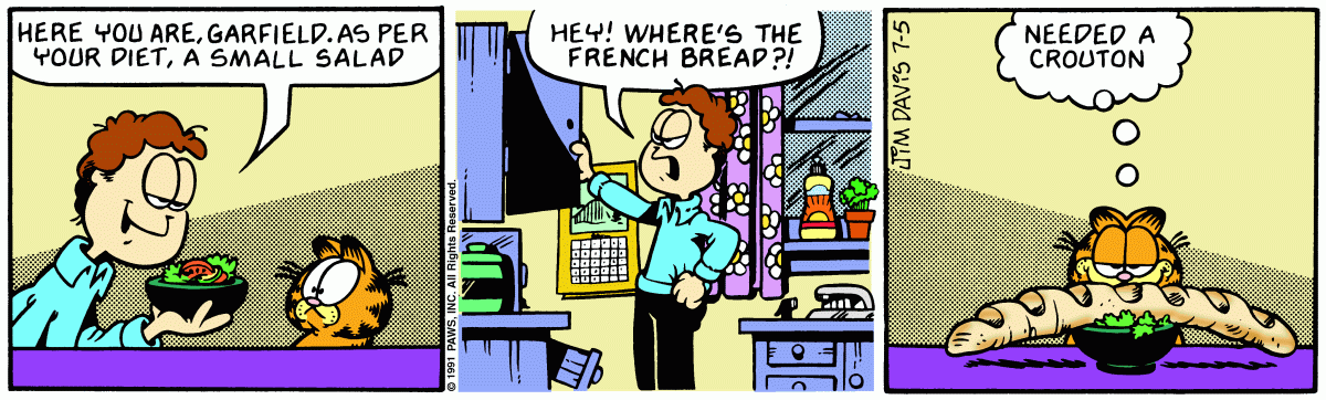 Garfield, July 5, 1991