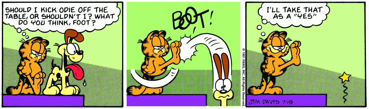 Garfield, July 19, 1991