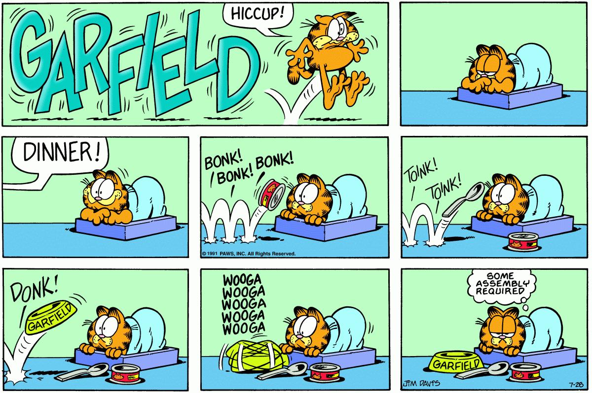 Garfield, July 28, 1991