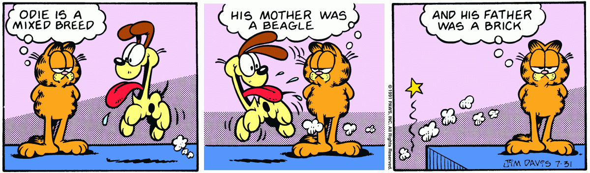 Garfield, July 31, 1991