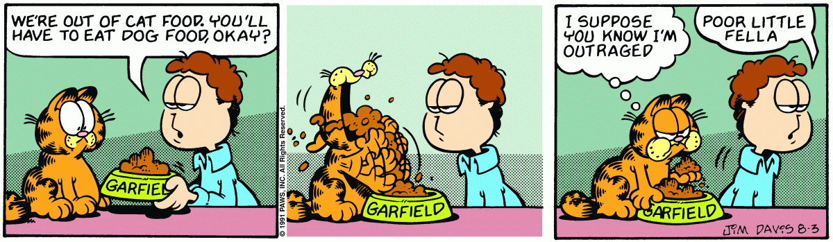 Garfield, August 3, 1991