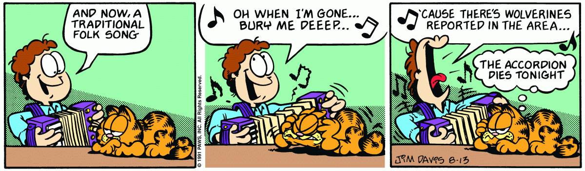 Garfield, August 13, 1991