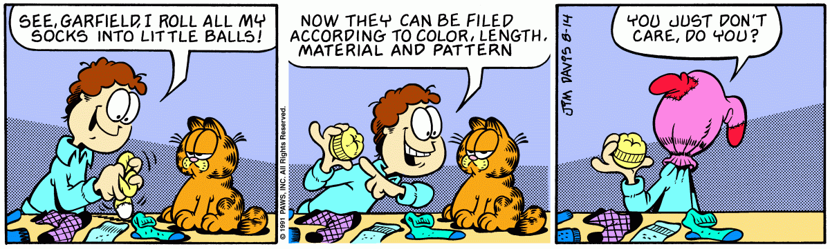 Garfield, August 14, 1991