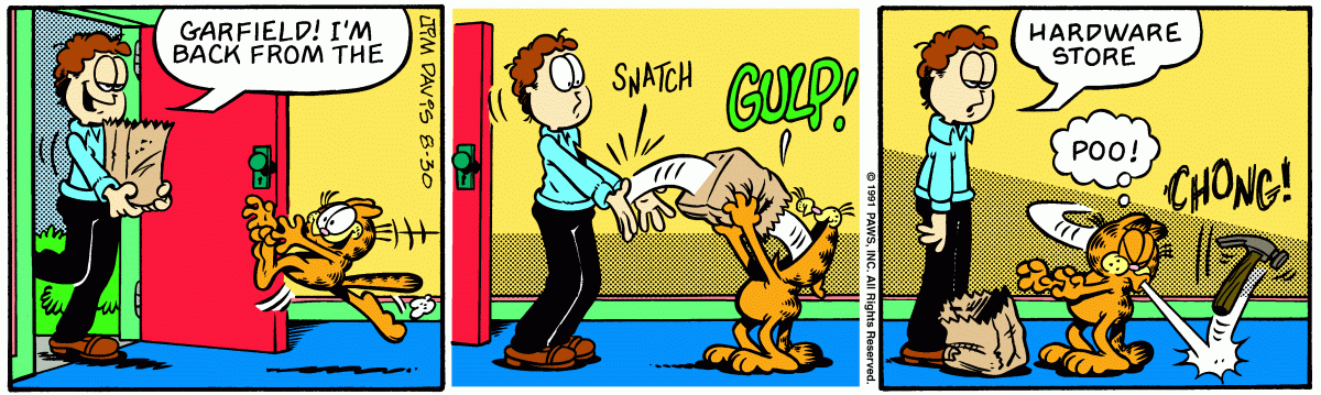 Garfield, August 30, 1991