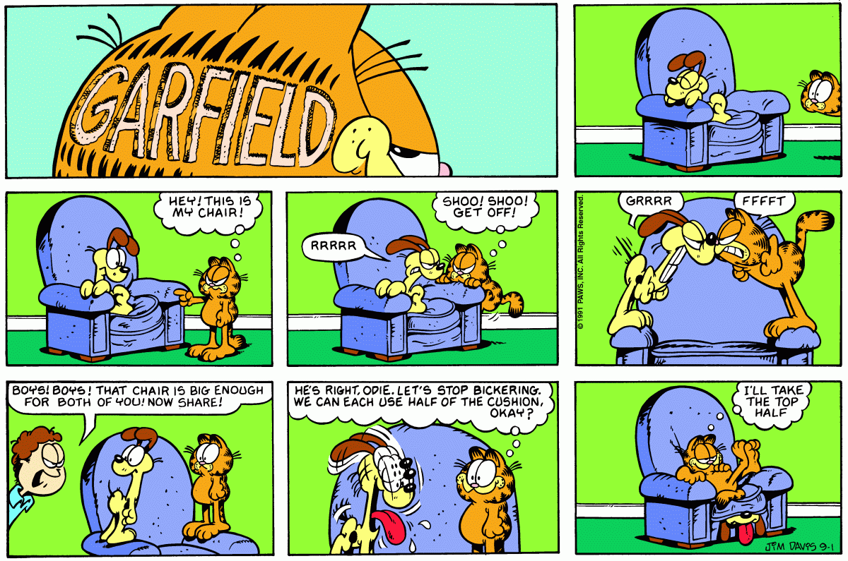 Garfield, September 1, 1991