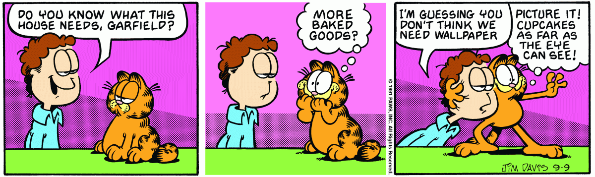 Garfield comic strip for Monday, September 9, 1991