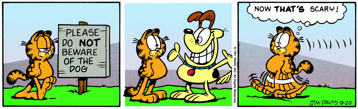 Garfield, September 20, 1991