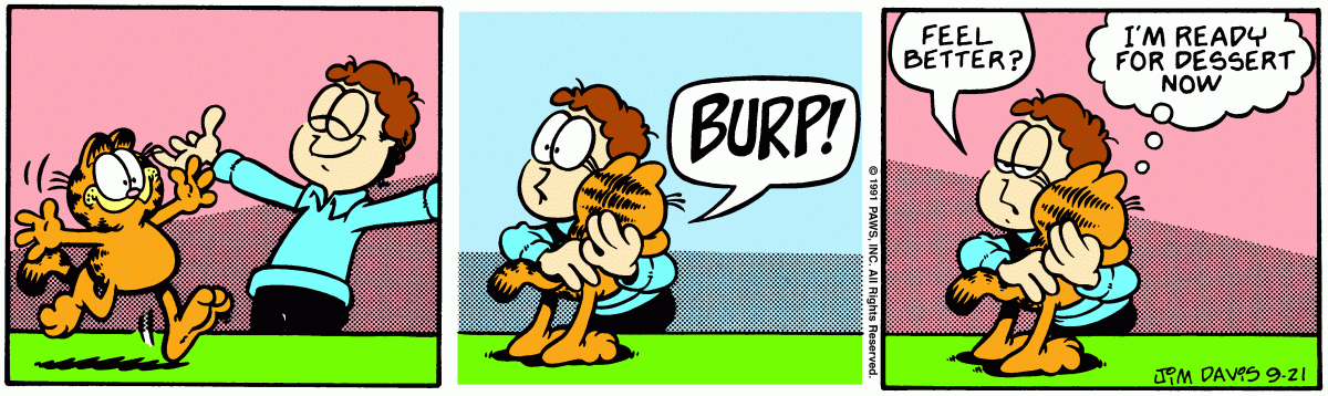 Garfield comic strip for Saturday, September 21, 1991