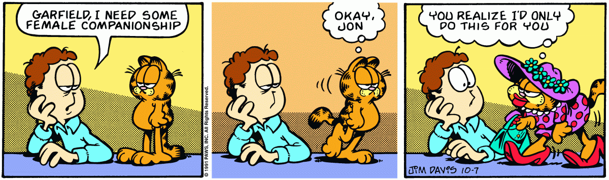 Garfield, October 7, 1991