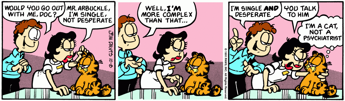 Garfield, October 8, 1991