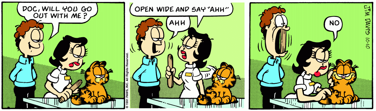 Garfield, October 10, 1991