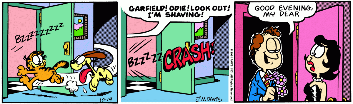 Garfield comic strip for Monday, October 14, 1991