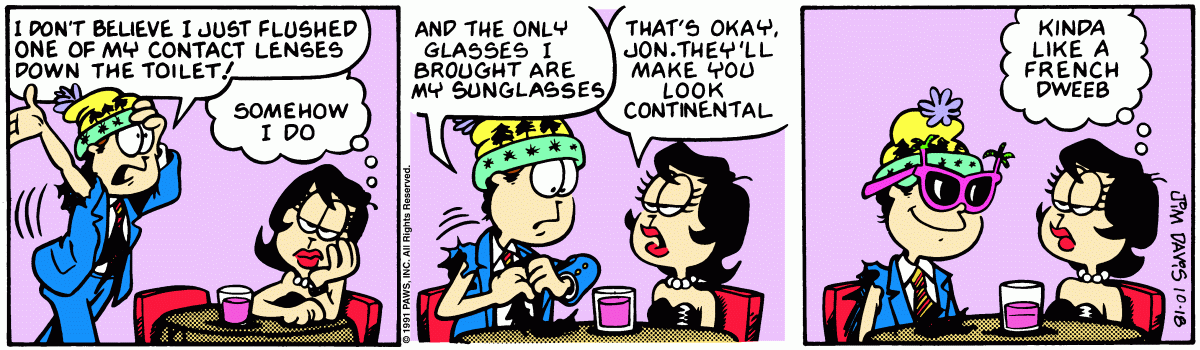 Garfield, October 18, 1991